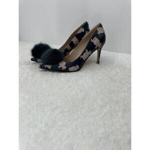 Sam Edelman Ladies' Shoes, Pumps, Sheep and Pompoms Design. Teal. Size 8 US.